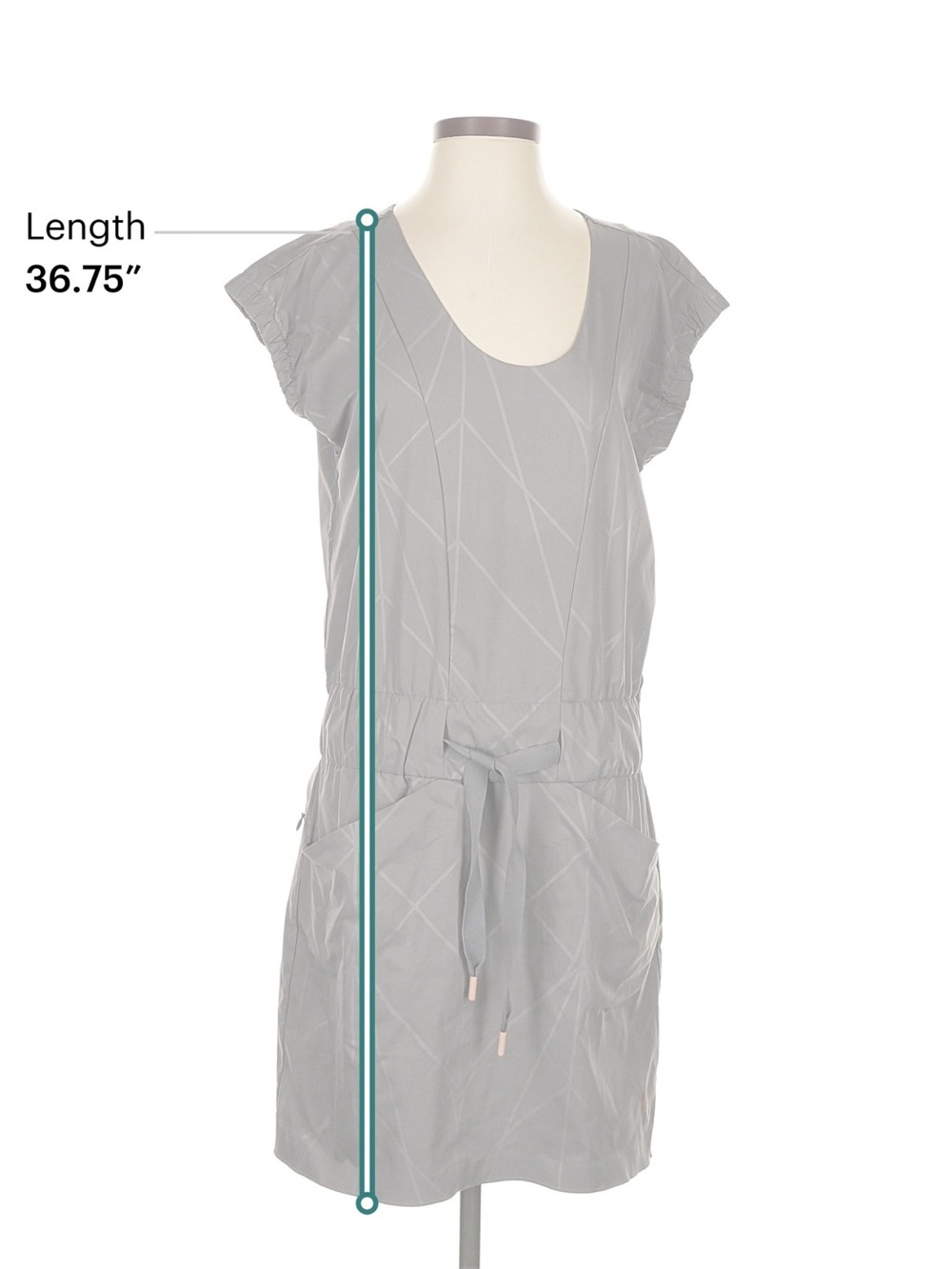 INDYGENA Gray Short Sleeve Tie-Waist Shift Dress - Picture 5 of 5